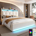 Lit Zepneiy 160x200 160x200, éclairage LED, 166 × 221 × 170 cm, 160 cm, 200 cm, 30 cm, 3 cm, en velours