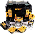 DEWALT Défonceuse, DCW604P2-QW, éclairage LED, design compact et léger, 18V, 52mm, lumière LED, moteur haut rendement