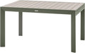 Table à manger, Table de Jardin Extensible Evasion Beige, 10 Places, Aluminium Antirouille Aluminium Effet Bois, HESPERIDE