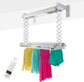 foxydry Étendoir à linge rotatif, 160 cm, télécommande, 180 cm, 40 cm, 150 cm, éclairage LED, étendoir à Linge électrique, Mural
